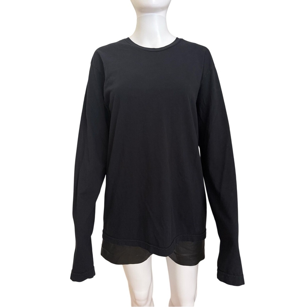 American Apparel Black Long Sleeve Crewneck T-Shirt Size Medium